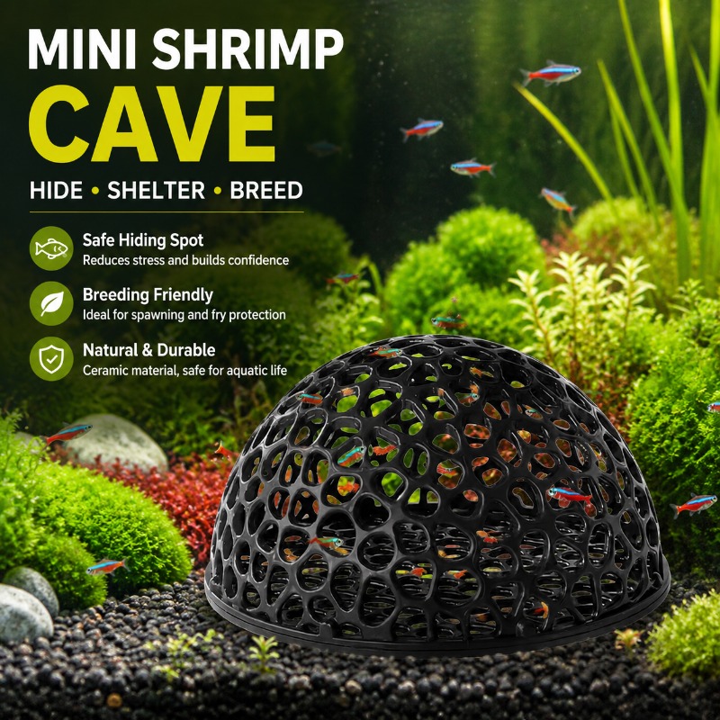 Hide Cave Ceramic - Mini Casetta in Ceramica Porosa per