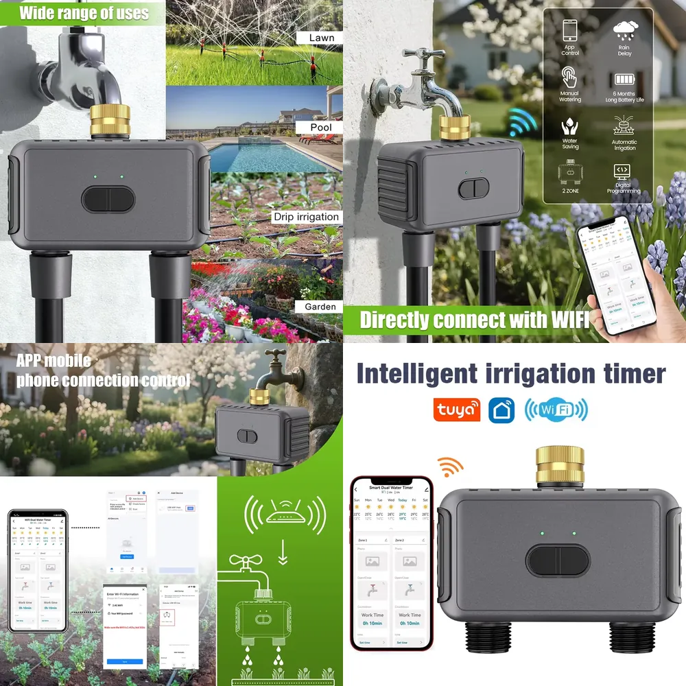 Timer Dual Outlet - Timer per Irrigazione WAP01 con Controllo