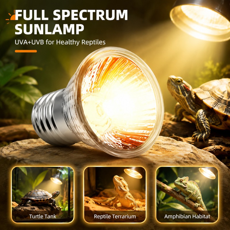 Calcium Powder Reptile - Lampada Riscaldante Multifunzione per Animali Domestici,
