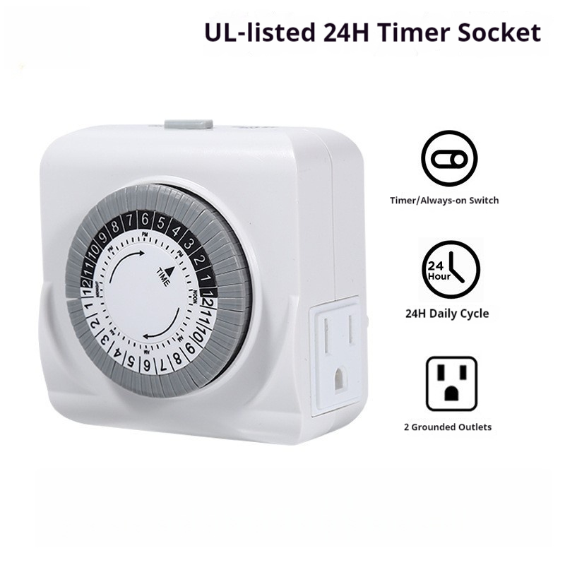 Timer Dual Outlet - Presa di temporizzazione meccanica a due