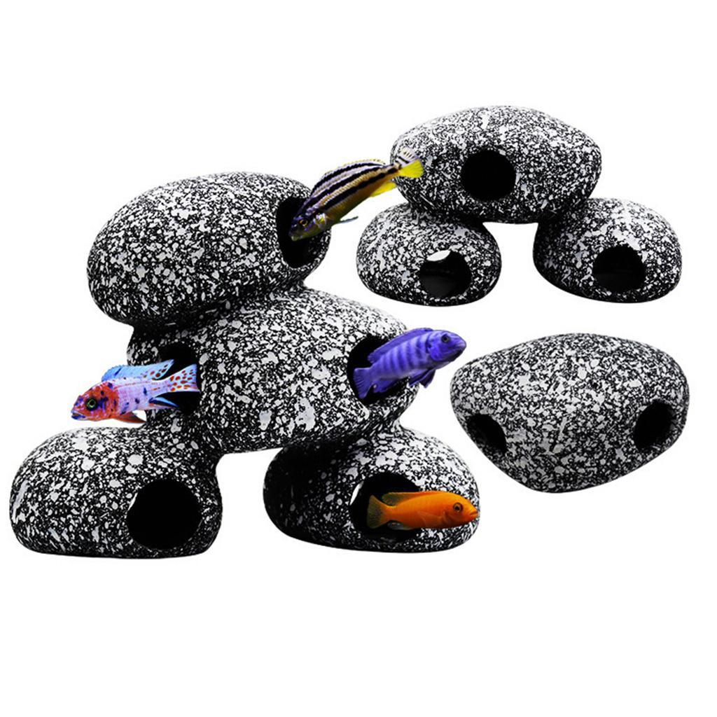 Hide Cave Ceramic - Roccia Decorativa per Acquario, Nascondiglio per