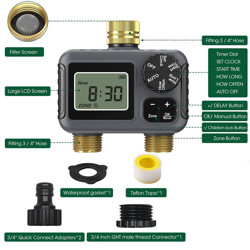 AY14 - Timer per Irrigazione A - Timer Dual Outlet recensione e prezzo