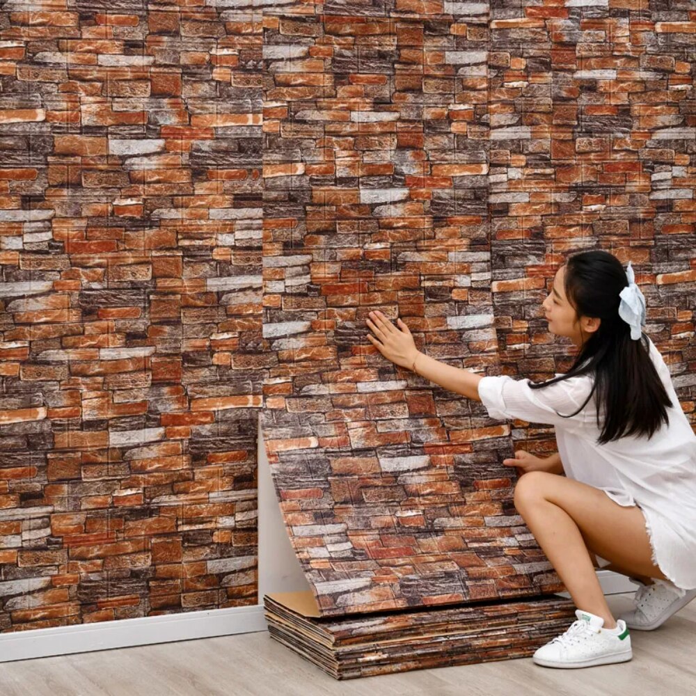 70cm * 1m 3D Brick Pattern pan - Pvc Panel Background recensione e prezzo