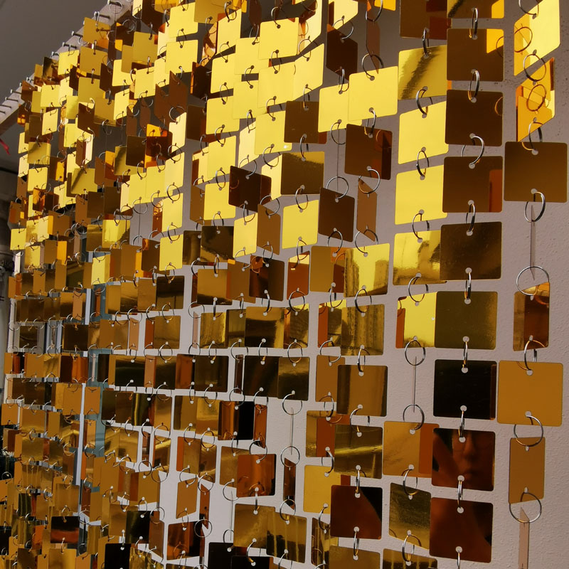 Paillettes quadrate oro argent - Pvc Panel Background recensione e prezzo